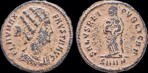 324-326ad Roman Fausta,augusta Ae follis Salus standing f..., Postzegels en Munten, Munten en Bankbiljetten | Verzamelingen, Verzenden