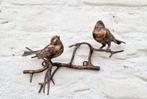 Beeldje - Birds on a branch wall art - Brons, Antiquités & Art