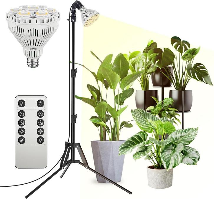 SANSI 45 W dimbare led-plantenlamp voor kamerplanten met sta, Huis en Inrichting, Woonaccessoires | Overige, Nieuw, Verzenden