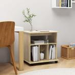 vidaXL Rolkast 60x45x60 cm bewerkt hout sonoma eikenkleurig, Huis en Inrichting, Verzenden, Nieuw