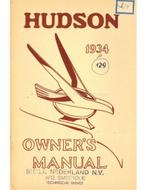 1934 HUDSON EIGHT INSTRUCTIEBOEKJE ENGELS