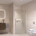 Nisdeur Sanivo Nova Soft Close 100x200 cm RVS Look Helder, Doe-het-zelf en Bouw, Ophalen of Verzenden, Nieuw, Douche