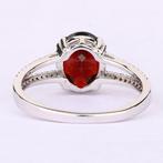 Zonder Minimumprijs - Ring Zilver - 2.78ct. tw. Granaat -, Handtassen en Accessoires, Ringen, Nieuw