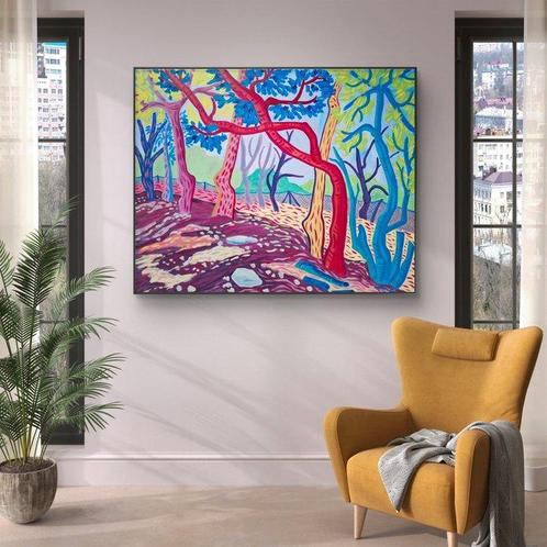 Kirsty Wain - Mediterranean Pines (Marina Baixa Landscape) -, Antiek en Kunst, Kunst | Schilderijen | Modern