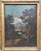 Scuola italiana (XVIII-XIX) - Cavaliere nel bosco (Paesaggio