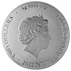 Niue. 2 Dollars 2022 1 oz Niue $2 NZD Bitcoin Silver Coin BU, Postzegels en Munten