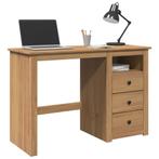 vidaXL Bureau Panama 112x45x75 cm massief grenenhout, Verzenden