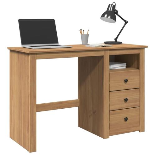 vidaXL Bureau Panama 112x45x75 cm massief grenenhout, Maison & Meubles, Bureaux, Envoi