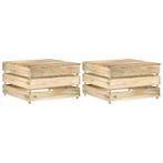 vidaXL Tuintafels 2 st pallet geïmpregneerd grenenhout, Verzenden, Nieuw