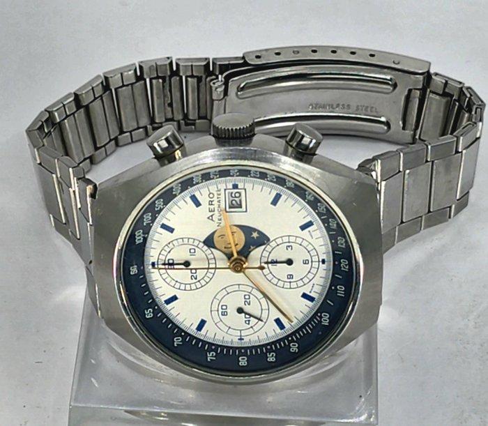 Aero Watch Neuchatel - Automatic Stahlchronograph - Kaliber, Handtassen en Accessoires, Horloges | Heren