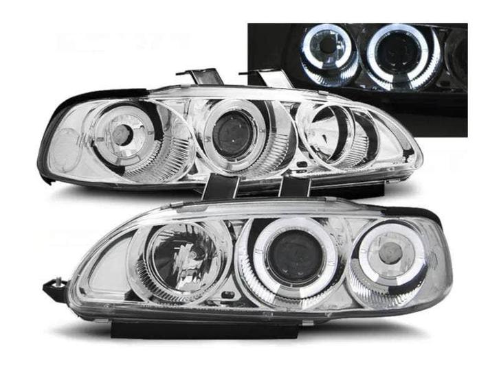 Angel Eyes koplampen Chrome geschikt voor Honda Civic, Autos : Pièces & Accessoires, Éclairage, Envoi