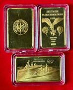 Collection historique de 3 lingots en or plaqué de la