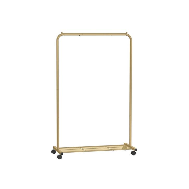 Kledingrek 91cm Goud op Wielen | OP = OP | Metalen Kapstok, Kleding | Dames, Kledingrekken, Met wielen, Nieuw, Verzenden