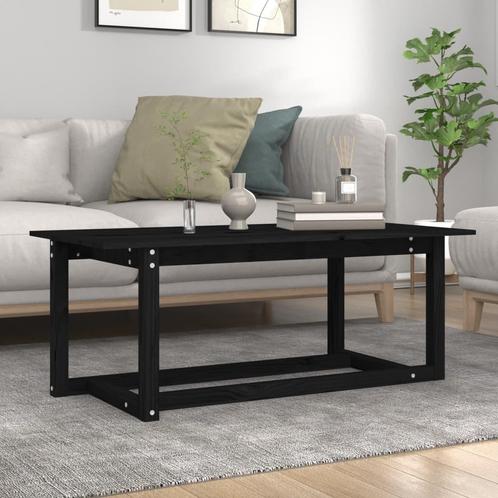 vidaXL Salontafel 110x55x45 cm massief grenenhout zwart, Maison & Meubles, Tables | Tables de salon, Envoi