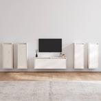 vidaXL Tv-meubelen 5 st massief grenenhout wit, Nieuw, Verzenden