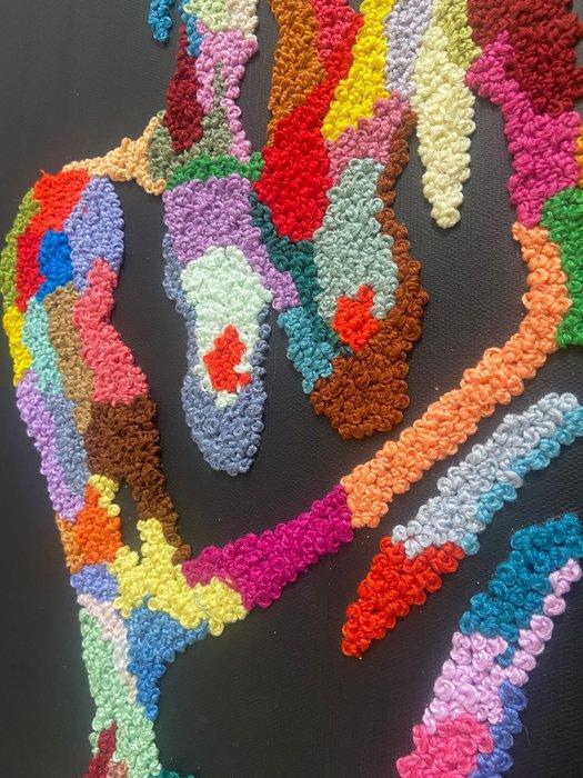 Airiau Léa - Borduurwerk - 100 cm - 65 cm - Eclat de corps, Antiek en Kunst, Kunst | Designobjecten