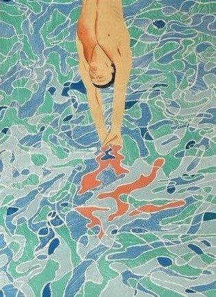 David Hockney (1937) - The Diver - 1970, Antiek en Kunst, Antiek | Overige Antiek