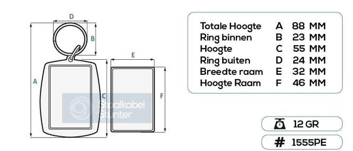 Pasfoto sleutelhanger PE, Tuin en Terras, Overige Tuin en Terras, Verzenden
