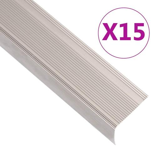 vidaXL Trapneuzen L-vormig 15 st 100 cm aluminium, Doe-het-zelf en Bouw, Ladders en Trappen, Nieuw, Verzenden