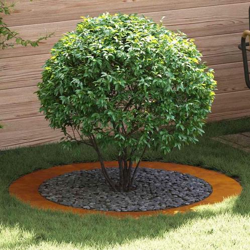 vidaXL Platte Boomringen 5 pcs Bruin Ø90 / 120 cm, Tuin en Terras, Bloempotten, Nieuw, Verzenden