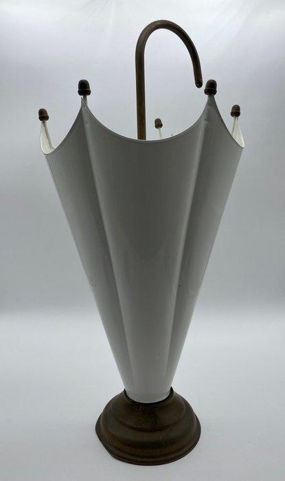Paraplustandaard/rek - Emaille, Metaal, Messing - Vintage, Antiek en Kunst, Kunst | Designobjecten