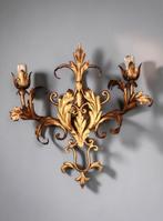 Wandkandelaar - Metaal, Verguld, Hout - Firenze jaren