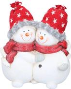 Tweedekans | Christmas Gifts Kerst Beeld Sneeuwpoppenpaar -, Diversen, Kerst, Ophalen of Verzenden, Nieuw