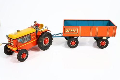 Gama - Blikken speelgoed - 1853 Traktor – Vintage, Antiek en Kunst, Antiek | Speelgoed