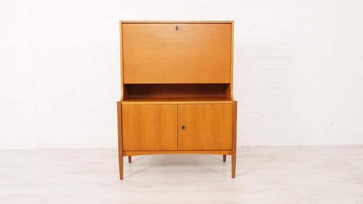 Vintage secretaire | Teak | Strak design, Maison & Meubles, Armoires | Secrétaires, Enlèvement ou Envoi