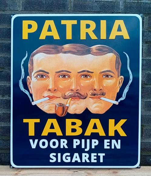 emaille bord PATRIA TABAK - Voor pijp en sigaret, Collections, Marques & Objets publicitaires, Envoi