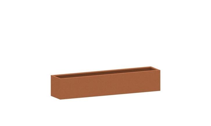 Cortenstaal plantenbak 250x50x50cm - Zonder bodem - HTDesign, Tuin en Terras, Bloembakken en Plantenbakken, 30 tot 60 cm, 100 cm of meer