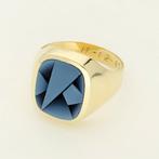 Ring - 14 karaat Geel goud - Lagensteen, Handtassen en Accessoires, Ringen, Nieuw