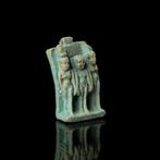 Oud-Egyptisch Faience Triade van Alexandrië, Osirisch amulet, Antiek en Kunst