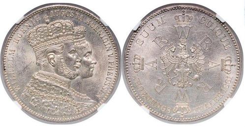 Duitsland, Pruisen Willem I. Thaler (taler) 1861 - NGC, Postzegels en Munten, Munten | Europa | Niet-Euromunten