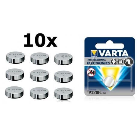 VARTA V12GA, LR43, AG12, D186, L1142 1.5V 80mAh batterij 10x, TV, Hi-fi & Vidéo, Batteries, Envoi