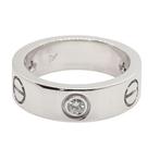 Cartier - Ring - Love - 18 karaat Witgoud - 3 Diamonds, Handtassen en Accessoires, Ringen, Nieuw