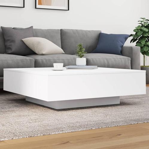 vidaXL Salontafel met LED-verlichting 100x100x31 cm wit, Huis en Inrichting, Tafels | Salontafels, Nieuw, Verzenden