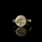Middeleeuwen, kruisvaardersperiode Zilver Ring met, Antiek en Kunst