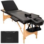 tectake Massagetafel 3 zones met vulling en houten frame - z, Sport en Fitness, Massageproducten, Verzenden, Nieuw