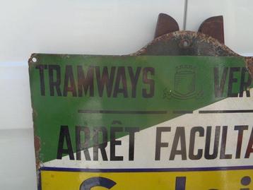 Soleil Lave-Seul Tramways Viervietois - Plaque émaillée -, Antiek en Kunst