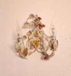 Wandlamp - IJzer, Porselein - handgesmeedene Tole Rose