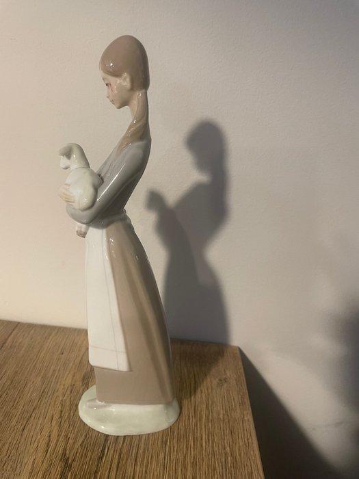 Lladró - Beeldje - Meisje met lam - Porselein, Antiek en Kunst, Antiek | Glaswerk en Kristal