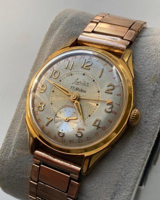 Jupiter - Calendographe - pointer date - plaqué or - Zonder, Handtassen en Accessoires, Horloges | Heren