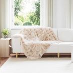 vidaXL Faux Konijnenbont Dekentje Beige 130 x 150 cm, Verzenden