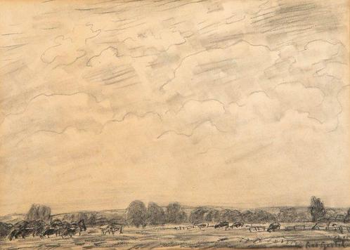 Leo Gestel (1881-1941) - Landschap met dieren, Antiek en Kunst, Kunst | Schilderijen | Klassiek