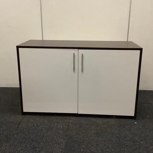 Draaideurkast (hxbxd) 78x125x47 cm, donkerbruin - wit, Huis en Inrichting, Kasten | Overige, Gebruikt