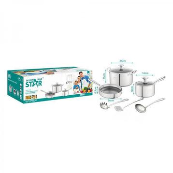 Winning Star St-5101 3-delige Kookset -  Steelpan - disponible aux enchères