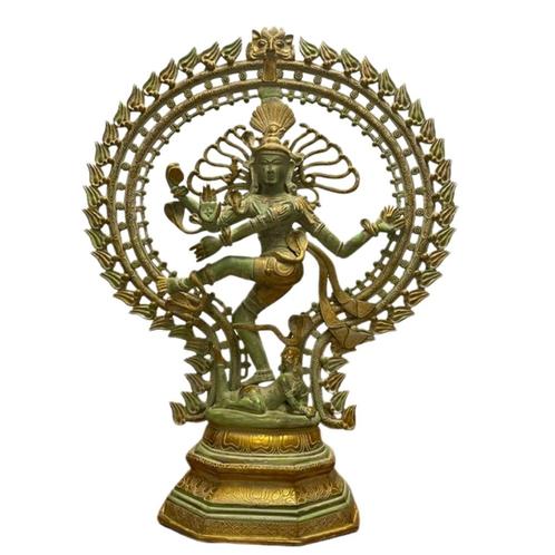 Beeld Shiva Nataraj XXL Dubbele Ring - Brons/Messing, Sport en Fitness, Gezondheidsproducten en Wellness, Ophalen of Verzenden