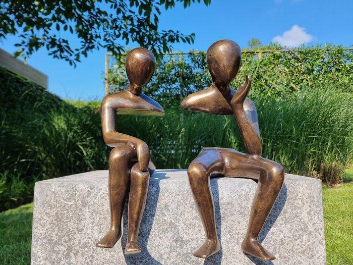 Beeldje - Abstract koppel - 45 cm - Brons, Antiek en Kunst, Kunst | Designobjecten