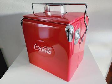 Coca-Cola - Enseigne publicitaire - Glacière, 1980 - Métal